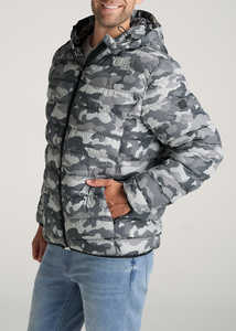 Veste matelassée CAMO GRIS de haute qualité pour hommes, manteau d'hiver de luxe dans le style enfant, vente en gros personnalisée - Product Image 3