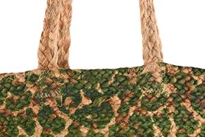 2026 Trending Bohemian Style Green Floral Printed Jute <b>Tote</b> <b>Mini</b> Lady Beach <b>Bag</b> with Open Closure Fashionable Beach Party Wear - Product Image 3