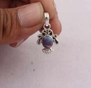 Pendentif en turquoise cuivrée naturelle, bijoux en argent sterling 925, vente en gros, design vintage, collier en pierre composite violette - Product Image 2