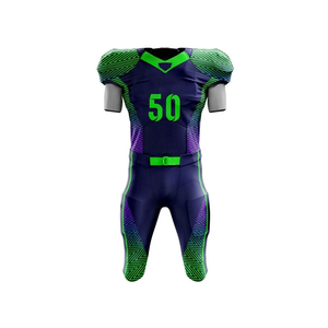 Uniforme de football américain personnalisé OEM, maillot rouge classique, taille plus, respirant, séchage rapide, polyester, avec nom et numéro personnalisés - Product Image 2