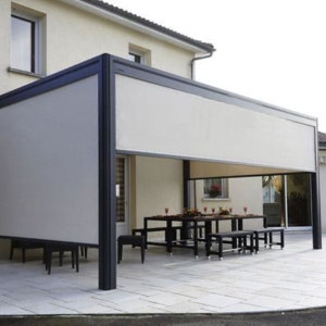 Persiana Enrollable Motorizada de Grado Comercial, Resistente al Viento, con Riel Externo para Balcón y Patio - Product Image 2