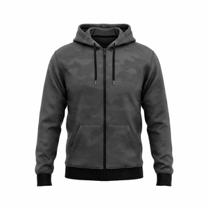 Sweat à capuche zippé uni pour homme 2026 – Vente en gros de sweats à capuche zippés en molleton de coton épais – Sweat à capuche personnalisé pour homme – Sweat à capuche zippé intégral oversize pour homme - Product Image 3