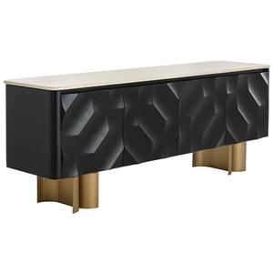 Luxury Modern Wooden <b>Sideboard</b> Cabinet Featuring Four Doors and Generous <b>Storage</b> Capacity for Kitchen Bedroom and Home Interiors - Product Image 5