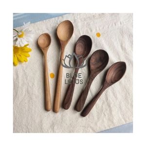 Cucharas de madera de mango largo de alta calidad 2026 para agitar café y mezclar miel, de madera pura, limpias, seguras y duraderas, herramienta de cocina (paquete) - Product Image 1