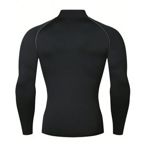 Camiseta Deportiva de Compresión de Neopreno de Manga Corta Negra para Hombre, sin Cuello, con Estampado Animal, para Vacaciones, Absorbe la Humedad, Ajuste Deportivo, Ropa de Verano - Product Image 2
