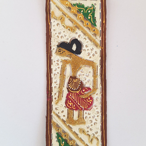 Handcrafted Indonesian Wayang Kulit Brown Frame Leather Fridge Magnet Traditional Cultural Souvenir Refrigerator Home Decor Acce - Product Image 4
