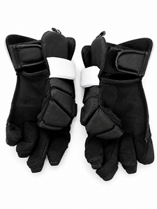 IBERIA Premium Wholesale Black White Lacrosse Gloves for Men | Padded Protective Lacrosse Gloves | Custom Team Gloves - Product Image 6