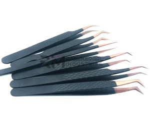 Pince à épiler RMI en acier inoxydable de haute qualité, antistatique et durable, pour extensions de cils, 90 degrés, 12 cm/14 cm - Product Image 4