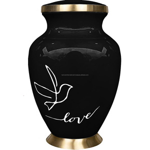 Urne funéraire en bois brun de style américain Kamran avec logo personnalisé, modèle 5965, pour cendres d'animaux de compagnie adultes, occasions commémoratives - Product Image 5