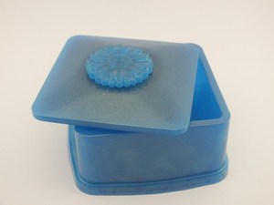Ocean Bloom Resin Jewelry Box Handmade Blue Keepsake Storage Case With Floral Lid Decorative Organizer Timeless <b>crafts</b> - Product Image 5