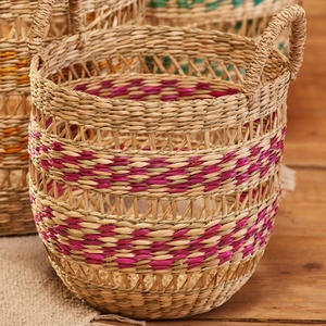 Forros de cesta tejidos de algas marinas duraderos, nuevo patrón para cestas de lavandería, artículos de decoración del hogar, venta al por mayor disponible - Product Image 3