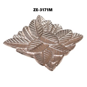 Plateau en métal de luxe prêt à l'exportation pour hôtels et complexes hôteliers, style plateau en céramique avec poignées, décoration de maison de luxe, service de fête, plaqué et sûr - Product Image 3