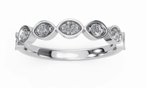 Anillo de Diamantes para Uso Diario, Oro Sólido de 9KT, 14KT, 18KT, Banda de Oro Amarillo, Rosa y Blanco, Joyería con Diamantes Genuinos, Anillo de Promesa para Ella - Product Image 5