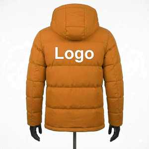 Quilted <b>Jacket</b> Solid Color Hooded Full Sleeve Zipper Closure Winter Warm Polyester - Product Image 2
