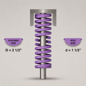 Mollificio Bordignon Purple Die Spring 1L, Sección Ovalada, Carga Extra Ligera, Diámetro: 2 1/2, Diámetro del Varilla: 1 1/2 - Product Image 1