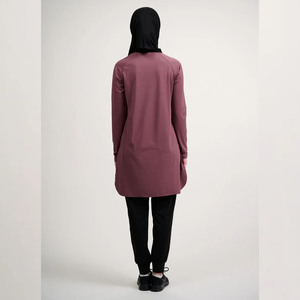 Women The Staple <b>Modest</b> Sports Dress- Plum Tunic with Leggings <b>Set</b> Islamic Sports Outfit Muslim Activewear Gym Wear <b>Set</b> - Product Image 4