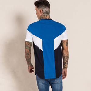Camiseta de Verano para Hombre de Alta Calidad, Ecológica, Nuevo Diseño con Forro a Rayas, Impresión Digital Disponible en Todas las Tallas y Logotipo Personalizado - Product Image 3