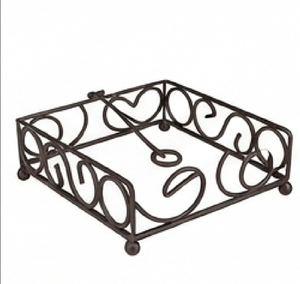 Porte-serviettes en métal avec motif vintage, sur pied, idéal pour une utilisation sur table, à la maison et à l'hôtel - Product Image 2