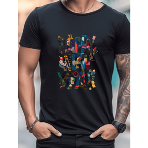 2025 elegante t-shirt da uomo in cotone per tutte le stagioni comoda a maniche corte per il nuovo anno - Product Image 3
