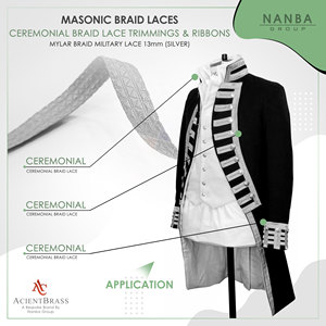 Customised Top Quality Uniform Lace <b>Braid</b> for Uniform Men | Wholesale Silver <b>Braids</b> Laces 2026 - Product Image 4