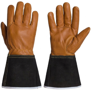 Guantes de soldadura de cuero premium resistentes al calor, guantes de soldadura MIG TIG de alta resistencia para uso industrial, protección contra altas temperaturas - Product Image 1