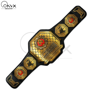 Cinturón de Campeonato de MMA Personalizado de ONYX INDUSTRY Hecho en Pakistán, Placa de Metal Chapada en Oro/Plata 3D, Cuero Premium para Boxeo, Venta al Por Mayor - Product Image 4