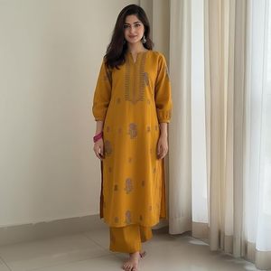<b>Women</b>’s Rayon Viscose Straight Printed <b>Kurta</b> with Palazzo <b>Women</b> <b>Kurta</b> Set Ethnic Wear for <b>Women</b> Daily Office wear - Product Image 4