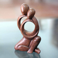 Sculpture géométrique moderne en bois de qualité export, faite à la main, en bois massif, décoration d'intérieur, collection d'art, mobile, rotative, personnalisable