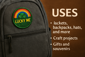 Lot de 100 écussons Lucky Me de 2,5 pouces, 10 couleurs disponibles, badges brodés thermocollants DIY de haute qualité - Product Image 4