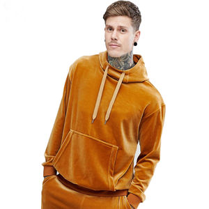 Conjunto Deportivo Personalizado de Fabricante OEM, 2 Piezas, Sudadera con Capucha y Pantalones, Chándal de Terciopelo Holgado para Hombre - Product Image 4
