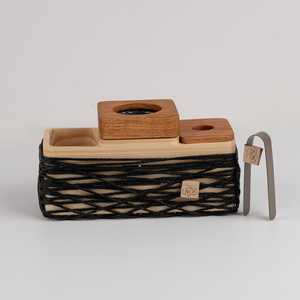 Hand-Made Wood Incense <b>Burner</b> With Metal Bowl And Wooden Lids Aromatic Diffuser All Season Use - Product Image 5