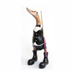 Figura Artesanal de Pato de Bambú para Jugador de Billar - Product Image 1