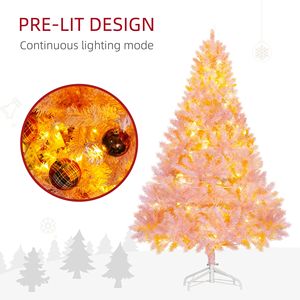Albero di Natale Artificiale Douglas Fir Alto 6 Piedi con 250 Luci LED Bianco Caldo, Rami Realistici, Preilluminato 1000 - Product Image 4
