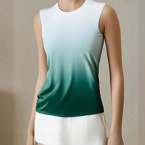 เสื้อกล้ามผู้ชายไล่เฉดสี คอกลม แห้งเร็ว สปอร์ต ผลิตจากโพลีเอสเตอร์ถัก ผลิตในปากีสถาน รับผลิตแบบ OEM - Product Image 4