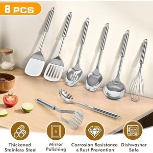 Set di 8 Utensili da Cucina in Acciaio Inossidabile - Product Image 2