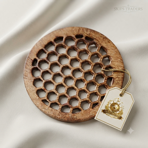 Posavasos de Madera con Cara Sonriente, Alfombrilla Aislante del Calor, Protector de Mesa Novedoso para Cocina - Product Image 4