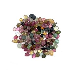 Tourmaline naturelle multicolore, cabochon, formes variées, pierres précieuses en vrac, 6-9 mm, certifiées IGI, 20 carats, haute qualité pour la fabrication de bijoux - Product Image 6
