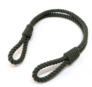 Curtain Holdback – Dark Green (Khaki) Cotton Rope Tieback for Natural & Rustic Interiors - Product Image 4
