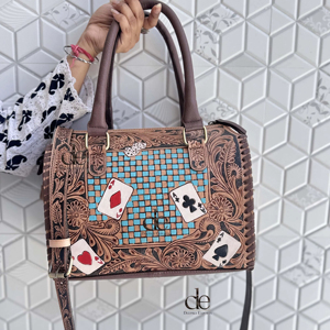 New Handmade Custom Hand Tooled Carving Leather Speedy Handbag Gypsy Boho Western Pattern Stylish Women Shoulder <b>Sling</b> <b>Bag</b> - Product Image 1