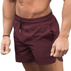 Short de bain bleu uni pour homme, en coton et polyester, de haute qualité, respirant, pour la plage et la natation - Product Image 6