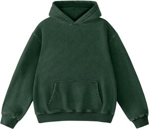 Sudadera con Capucha Unisex Azul Claro, Modelo 2026, Corte Holgado, Felpa de Algodón, Diseño Casual con Bolsillos, Color Sólido, para Otoño - Product Image 5
