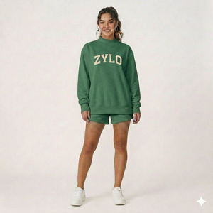 ชุดเซ็ตคอเต่าแขนยาวสำหรับผู้หญิง ผ้าหนานุ่ม อุ่นสบาย เหมาะสำหรับฤดูหนาว ใส่สบายๆ อยู่บ้าน - Product Image 1