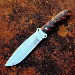 Couteau utilitaire de survie, de chasse et de camping à lame fixe personnalisée en acier inoxydable, manche en bois, fabrication OEM ODM, vente en gros - Product Image 5