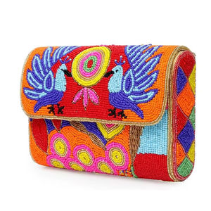 Best Price Peacock Bird Beaded Clutch Evening Bag Embroidered Sequin <b>Wallet</b> Women Party Purse Bridal Wedding Handbag <b>Fabric</b> Case - Product Image 1
