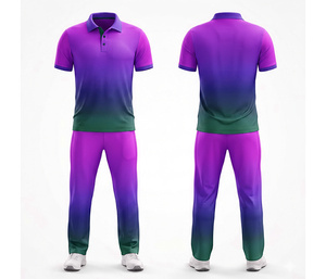 Custom Sublimation <b>Cricket</b> Uniform Set for Professional Teams Men Women Youth <b>Cricket</b> Wears Polo Shirt and Trouser Full Team - Product Image 6