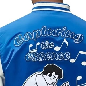 Custom Embroidered <b>Leather</b> Bomber <b>Jacket</b> Premium Genuine <b>Leather</b> Casual Outerwear OEM ODM Factory Sample Service - Product Image 5