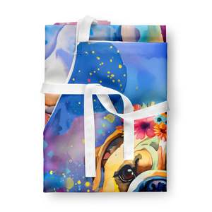 English Bulldog Hippie Dawg Unisex Large Multicolor Kitchen <b>Apron</b> for Cooking Baking Crafts <b>Gardening</b>-Adult Men and Women - Product Image 3