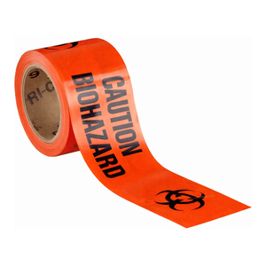 Cinta de Barricada de Seguridad Brady, Rollo Amarillo de Polietileno Flexible para Señalización de Riesgos en Interiores y Exteriores - Product Image 1