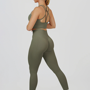 Custom Logo Women Solid Breathable Gym Yoga High Waist <b>Flared</b> Pants Quick Dry Running Workout <b>Leggings</b> - Product Image 1