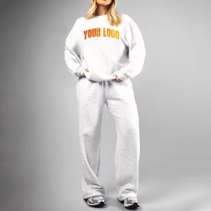Ensemble survêtement femme hiver en polaire, antibactérien, chaud, avec fermeture éclair et col montant, personnalisable, pour activités extérieures - Product Image 1